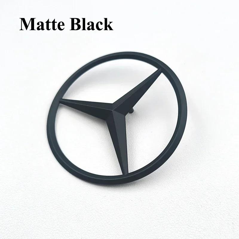 3D-ABS-Heckklappenstern-Logo, schwarz, für Mercedes-Benz W203, W204, W205, W212, W213, W176, W177, W222, W223, W117, W246, X156, X253 (Zubehör)