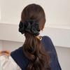 High-end Leopard Print Large Intestine Hair Tie, Retro Large Ponytail Hair Tie, Hair Accessory Ring