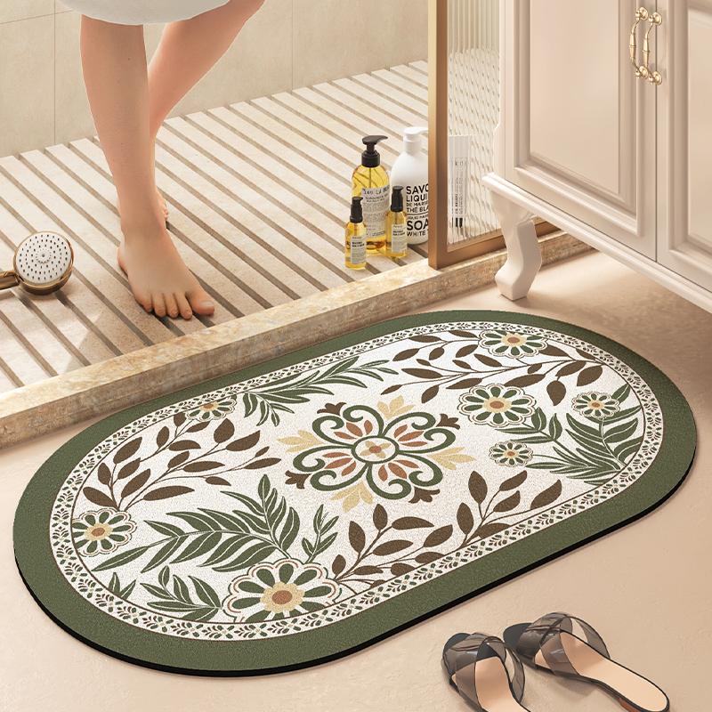 Bathroom absorbent floor mat household toilet door foot mat toilet carpet bathroom non-slip mat diatom mud cushion