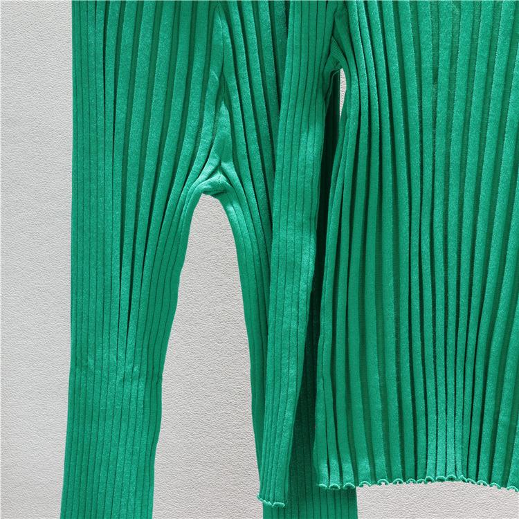 Casual Fashion Suit Women's Autumn and Winter Tight Sexy Knitted Sweater Pant Suit