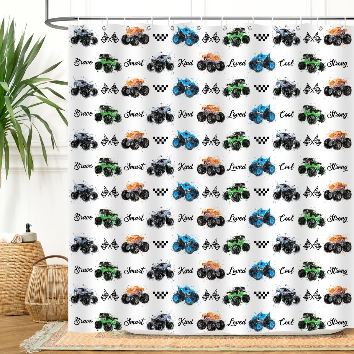 

Kids Educational Shower Curtain Abc Learning Tool Funny Cartoon Animals Colors Shapes Weathers Multiplication Table Girls Boys W60H190(CM)-1 Pcs