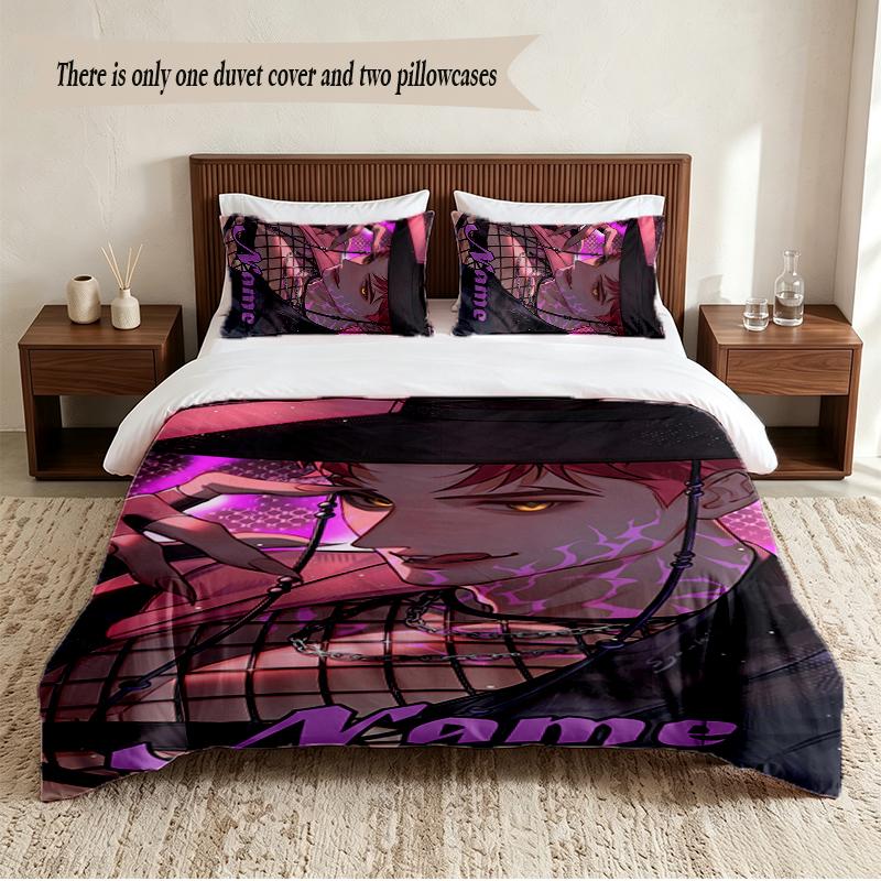 abby Personalized Custom Name 3‑Piece Bedding Set Soft Duvet Cover Set For Bedroom Home Decor