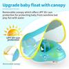 Thickened Double-Layer Baby Swim Ring with Sun Protection - Lie-On Design for Outdoor Use