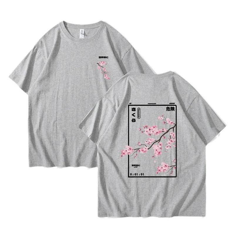 Sommer Japanischer Cartoon Harajuku T-Shirt Bedrucktes Herren Street Kurzarm Sport T-Shirt