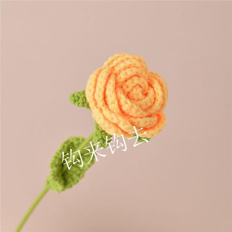 Handmade Knitted Wool Rose - Creative Valentine's Day or Birthday Gift for Girlfriend or Best Friend
