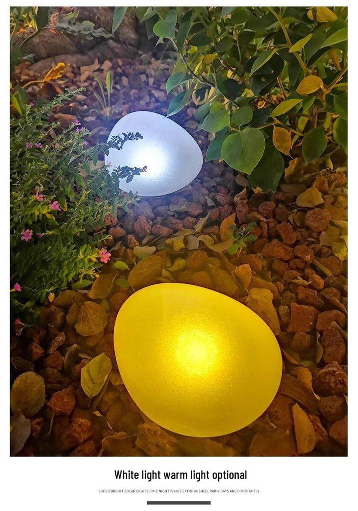 Outdoor Waterproof Solar Pebble Light: Seven-Color LED Lawn Lamp with Induction Control
