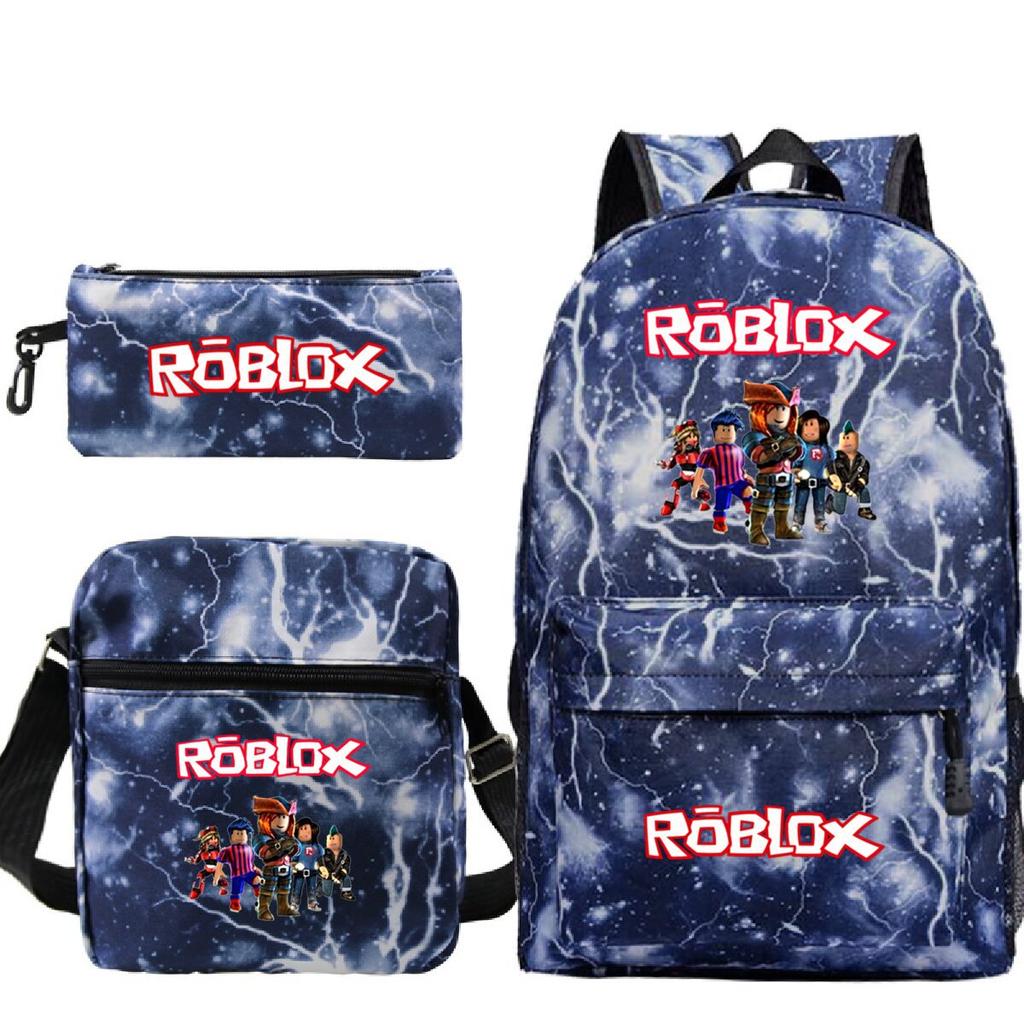 Primary And Secondary School Students Casual Schoolbag Three-Piece Cartoon Game Merchandise Printed Children'S Fashion Backpack