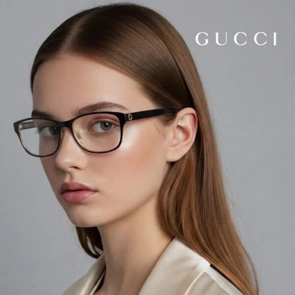 [Gucci] Eyeglass Frames GG0304O 001 Square Horn-rimmed Glasses for Women and Men GG0304O 001_J [53]