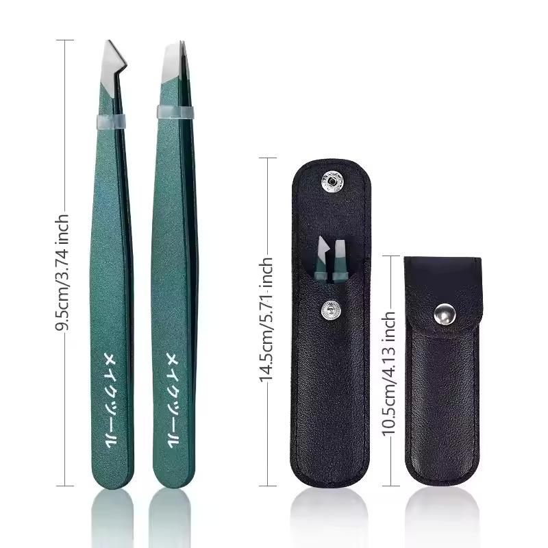 

Набор пинцетов из нержавеющей стали, 4 штуки, унисекс, профессиональная точность для волос на лице, бровей, вросших волос и заноз, прочный и Э