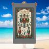 Christmas Printed Beach Towel Soft Quick Dry For Indoor Outdoor Home Use Holiday Gift
