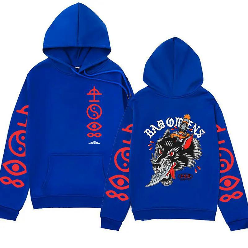 Rapper Bad Omens Band Double Sided Print Hoodie