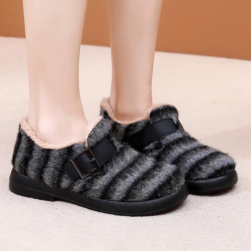 

Winter New Women s Cotton Shoes with Fleece for Warmth, Outdoor Casual All-Match Anti-Slip and Durable with Free Shipping 35