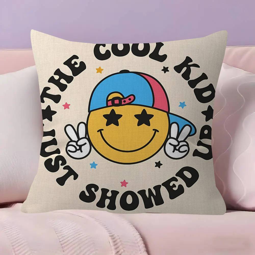 Modern Cartoon Cool Kids Club Cushion Cover Inches Farmhouse Decor Home Throw Pillow Covers for Couch Decorations