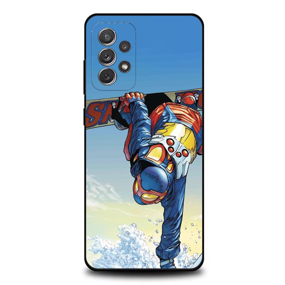 Skiing Snow Snowboard Ski Phone Case For Samsung S25,S24,S21,S22,S23,S30,Ultra,S20,Plus,Fe,Lite,Note,10,9,5G Black Cover