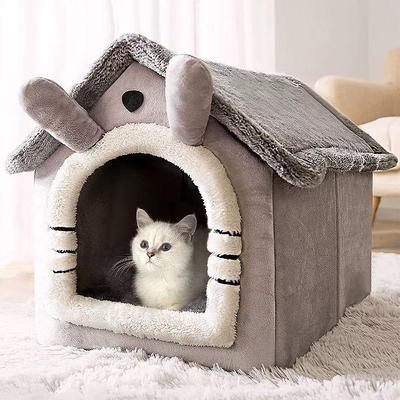 Removable & Washable Pet Villa: Cozy Enclosed Bed for Cats & Dogs, Warm All-Season Comfort