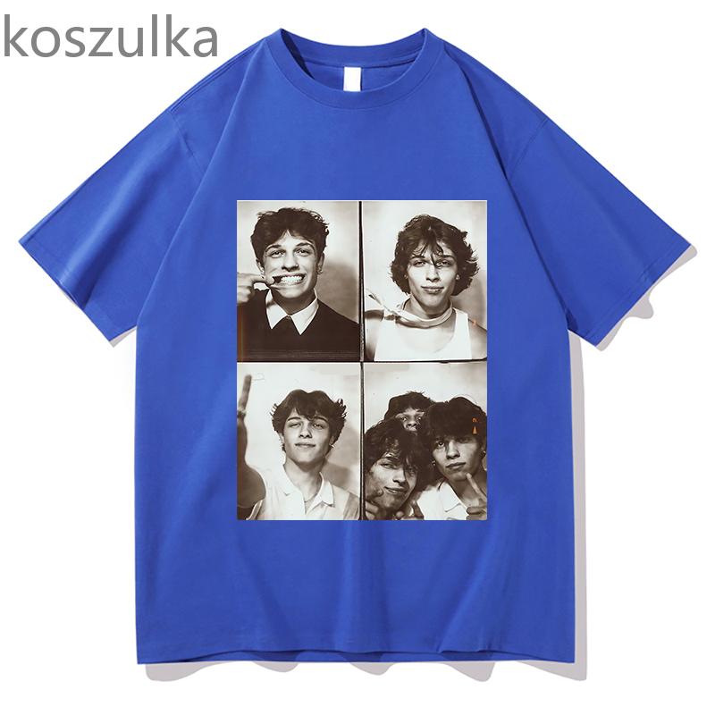 Camiseta unissex sturniolo trigêmeos, unissex, feminina, design criativo, estampas, tops, algodão, clássico, retrô, anos 90, harajuku, gola redonda, manga curta, camisetas soltas