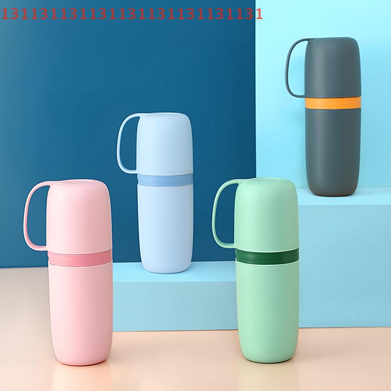 Travel Toothbrush Cup with Toothpaste Holder Portable Mouthwash Cup Simple Design for Business Trips Home Camping Accessories