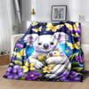 1pc Koala Printing Lightweight Flannel Blanket, Comfortable and Warm Blanket,  Sofa Bed and Couch Office, Suitable for Gift Blankets