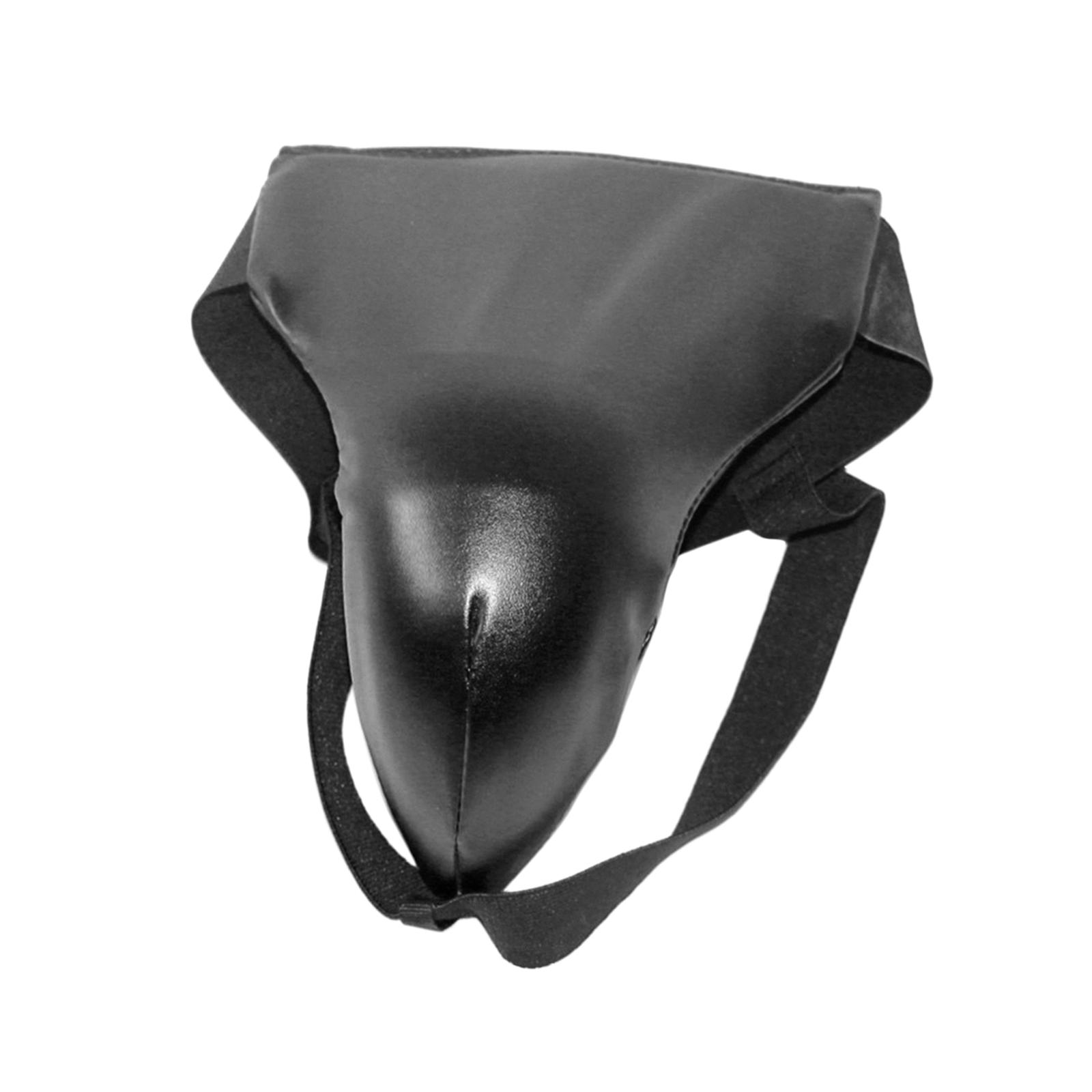 

Durable Groin Guard Jockstrap Groin Protectors Waterproof Adjustable Breathable Taekwond Protective Gear for Boxing Sanda Karate S чорний