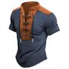 Men's Summer Short-sleeved Crew-neck T-shirt with Drawstring Detailing – American-style Polo Shirt
