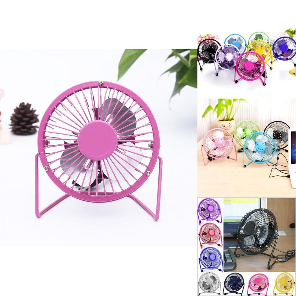 Stylish Usb Small Fan With Aluminum Blades For Quiet Desktop Office Use