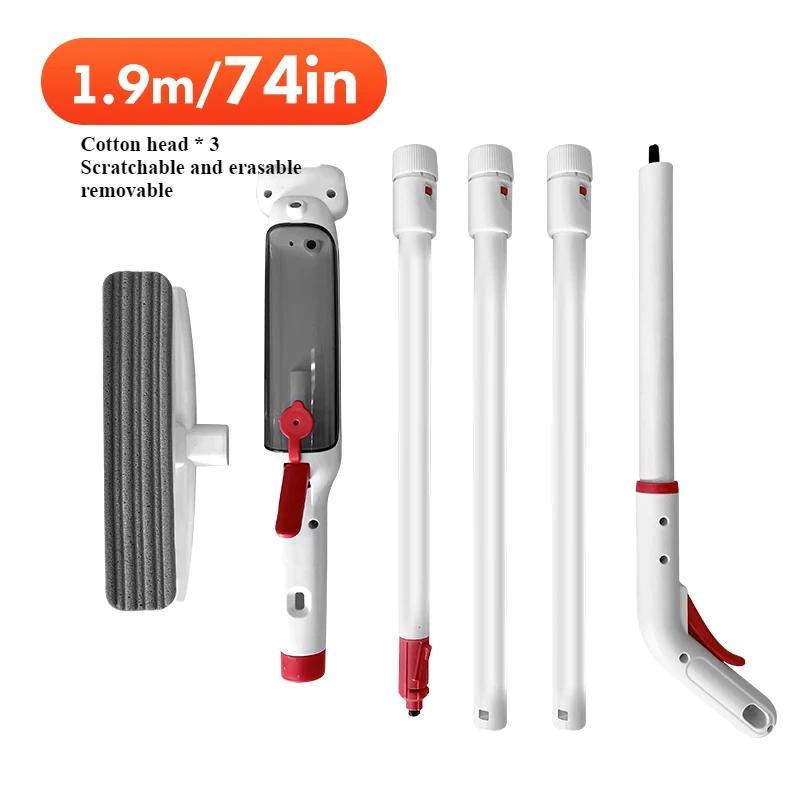 

Щітка для миття вікон з довгою ручкою, для миття водою, для скла, для висотних будівель, знімна, двостороння, телескопічного типу, щітка-розпилювач