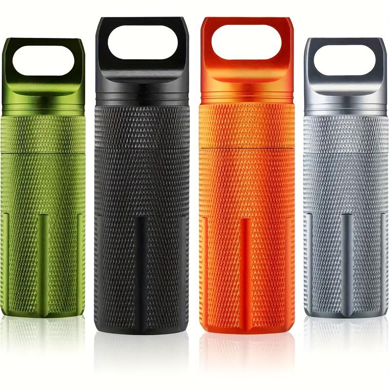 Aluminum Alloy Waterproof Pill Case Portable Sealed Medicine Bottle First Aid Outdoor Storage Container Single Piece Tank Box