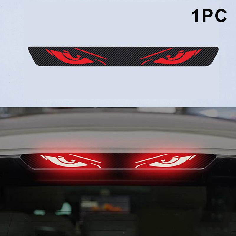 Eye-Catching Car High-Mounted Brake Light Sticker, Projection Light Translucent Film Eye Pattern, Suitable For All Car Models