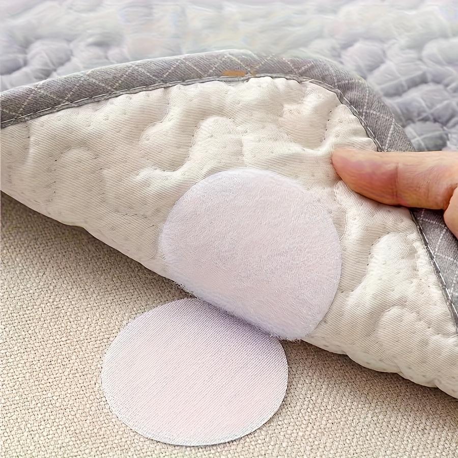 12Pair Bed Sheet Sofa Cushion Velcro with Adhesive Backing Paste Non-slip Double-sided Sticker Child and Mother Buckle Strong Sticker