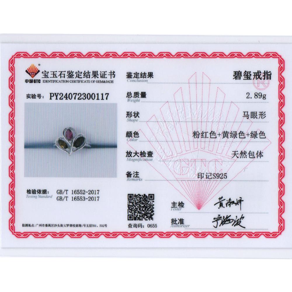 Luxury Precious Natural tourmaline Ring Earrings Jewelry Set 925 Silver Rare Gems fine jewelry Ladies Anniversary & Banquet Gift