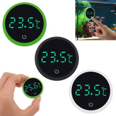 Kabelloses digitales Thermometer in Grad Celsius, Weiß/Grün/Schwarz, LED-Anzeige, Aquarium-Thermometer