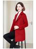 Dámský vlněný kabát střední délky, zeštíhlující, 2025 korejský styl, pro drobné postavy, volný střih na podzim/zimu
