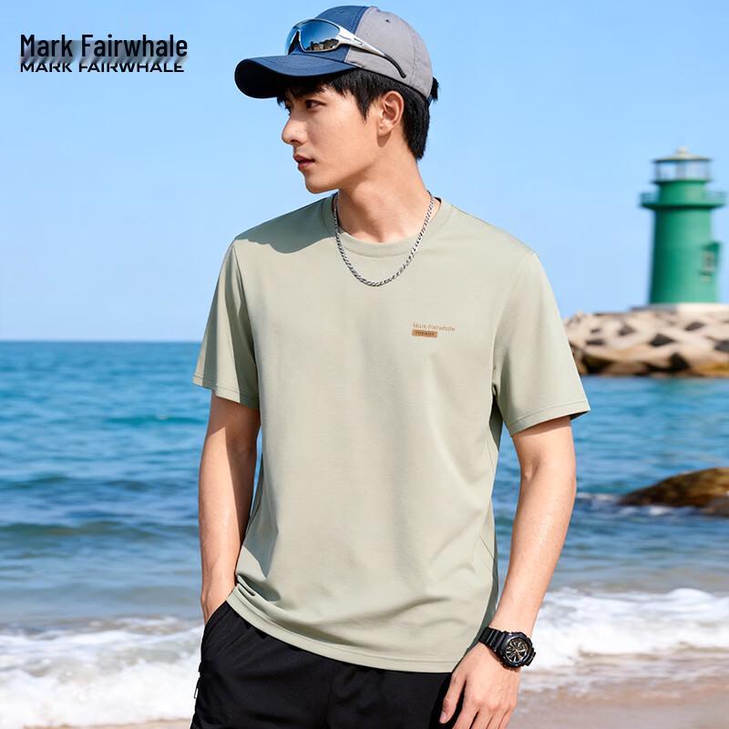 Mark Fairwhale Men's Spring/Summer Round Neck Pure Cotton T-Shirt