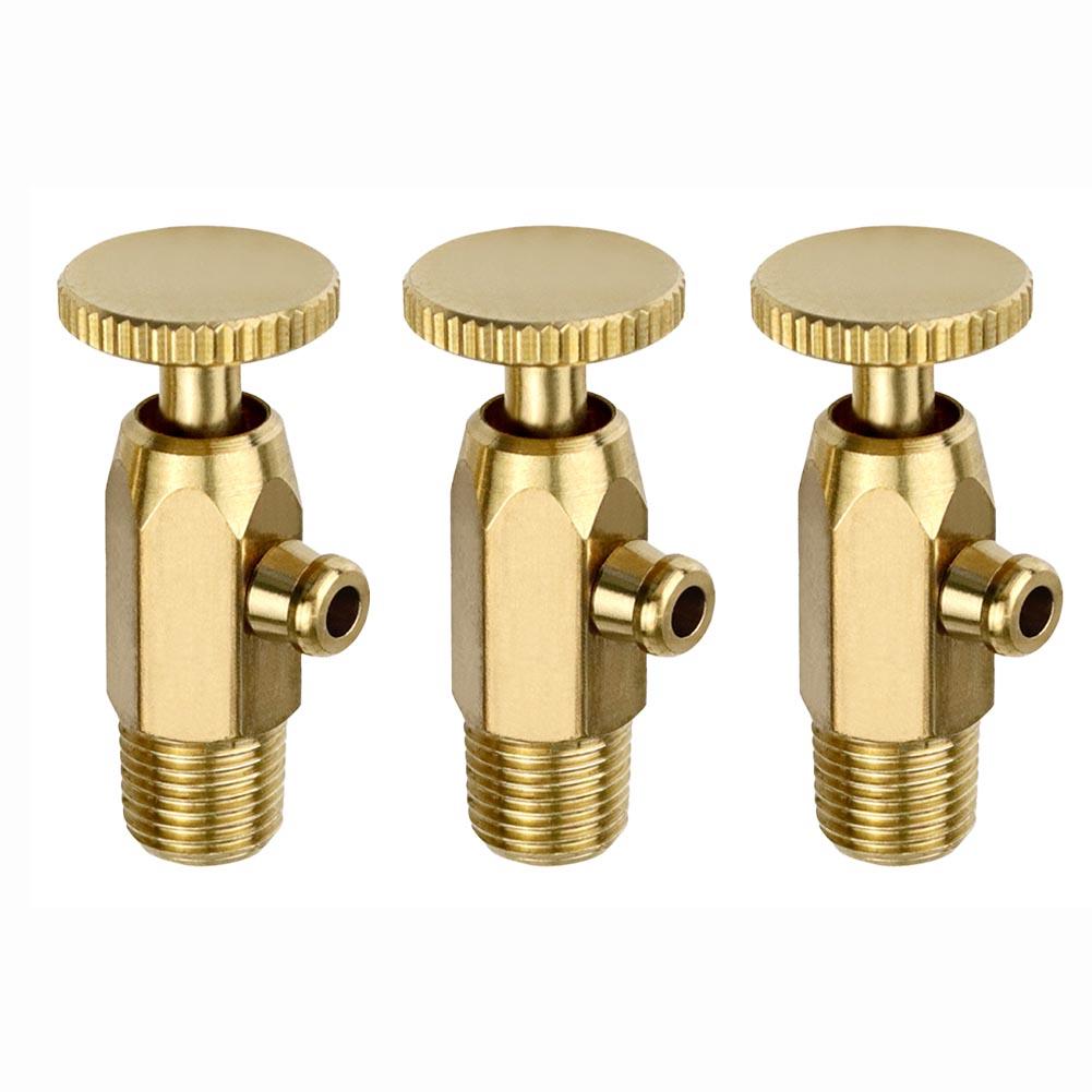 3Pcs Brass Manifold Exhaust Valve Brass Air Pressure Release Valve 35x12MM/35x16MM For Efficient Water Discharge