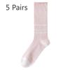 5 Pairs of Women's Summer Thin Cotton Anti Bacterial and Deodorant Stockings