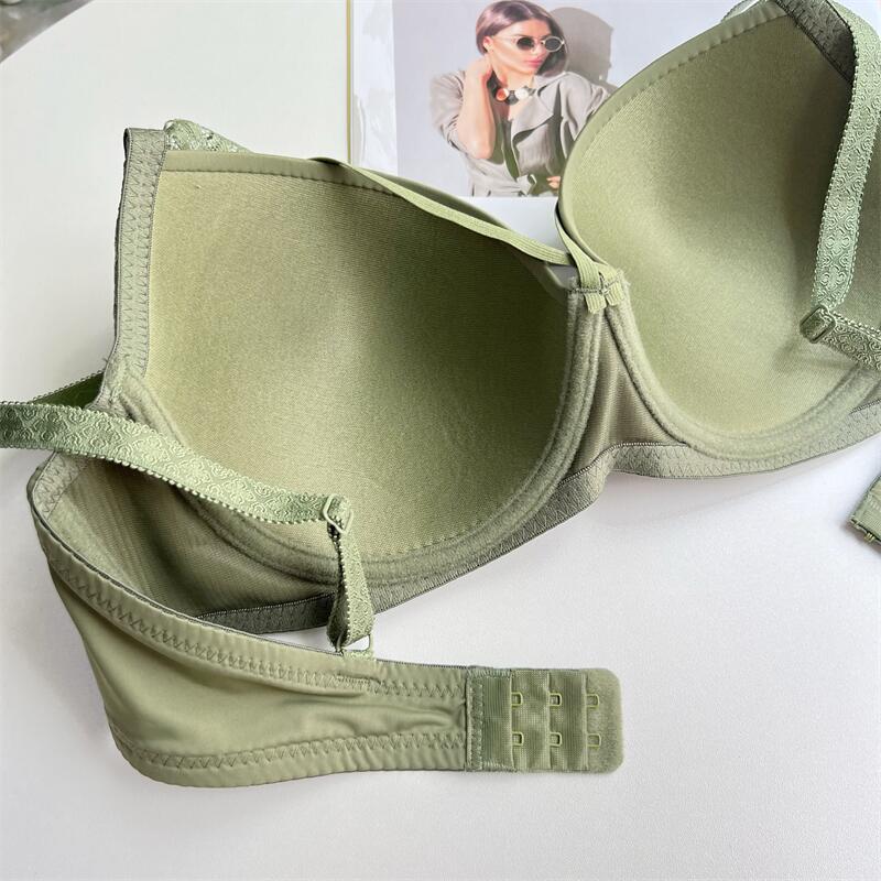 Eleganter französischer Spitzen-Push-Up-Minimizer-BH für Damen - D-Cup Übergröße