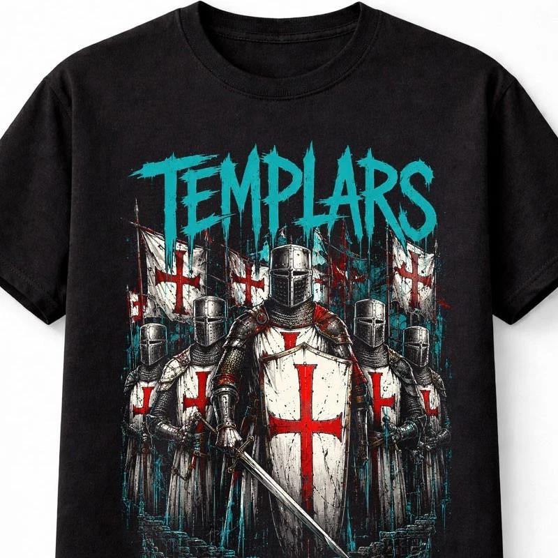 Templar Knights Crusader Medieval Warrior Gothic Unisex TShirt S