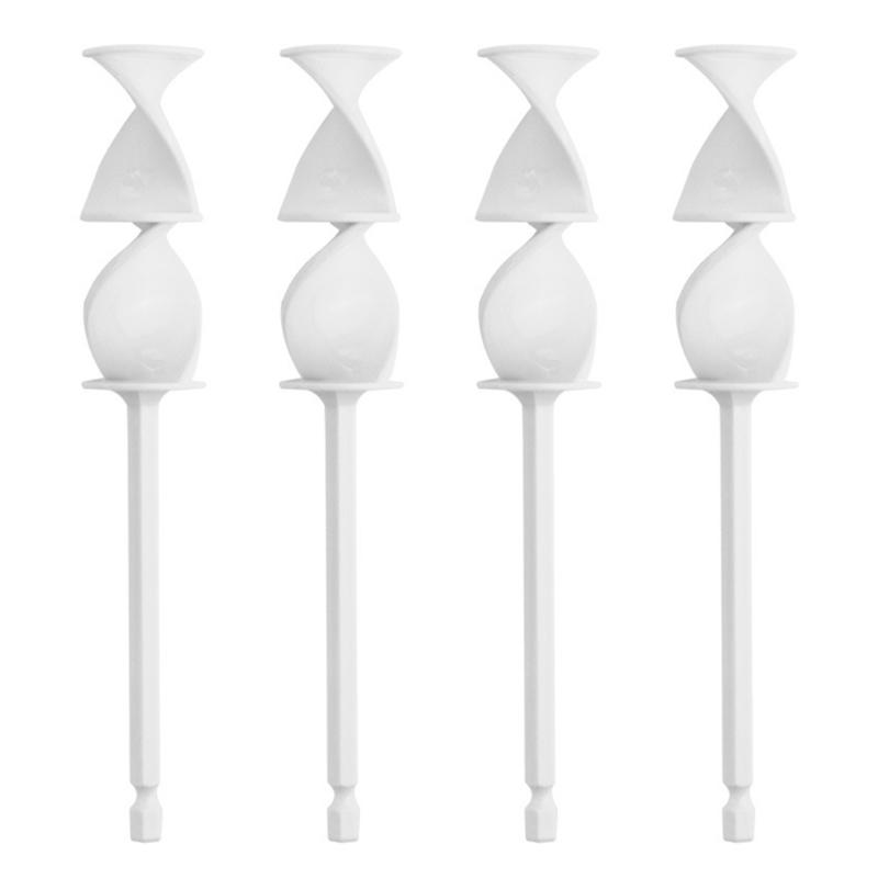 4Pcs Epoxy Resins Mixers Helixs Paint Stirring Rod Drill Attachment Resins Mixers Stirrer Paddle Drill Electric Mixing
