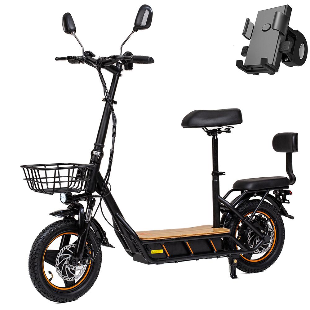 Elektroroller Kukirin 14" 500W Motor City Elektroroller 48V 26AH Max. Reichweite 100Km Last 120Kg Schwarz C1 Pro