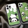Anime Panda Water Ripple Phone Case For iPhone 17 16 11 12 13 14 15 Pro Max Plus Back Cover