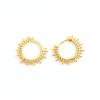 ANENJERY Beads Hoop Earrings for Women French Gold Silver Small Circle Earrings Jewelry Wholesale