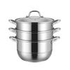 Deslang 28cm 3-lagiger Edelstahl-Dampfgarer Topf