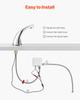 Touchless Bathroom Sink Faucet, Automatic Motion Sensor Restroom Toilet Faucet Cold Water with Hole Cover Plate, Battery Operated for 9.5 Mm Pipe