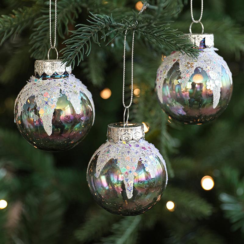 6PC/Set Christmas Ball Ornaments Valentine's Day Hanging Balls Gifts Plastic Balls New Year Multiple Options Available