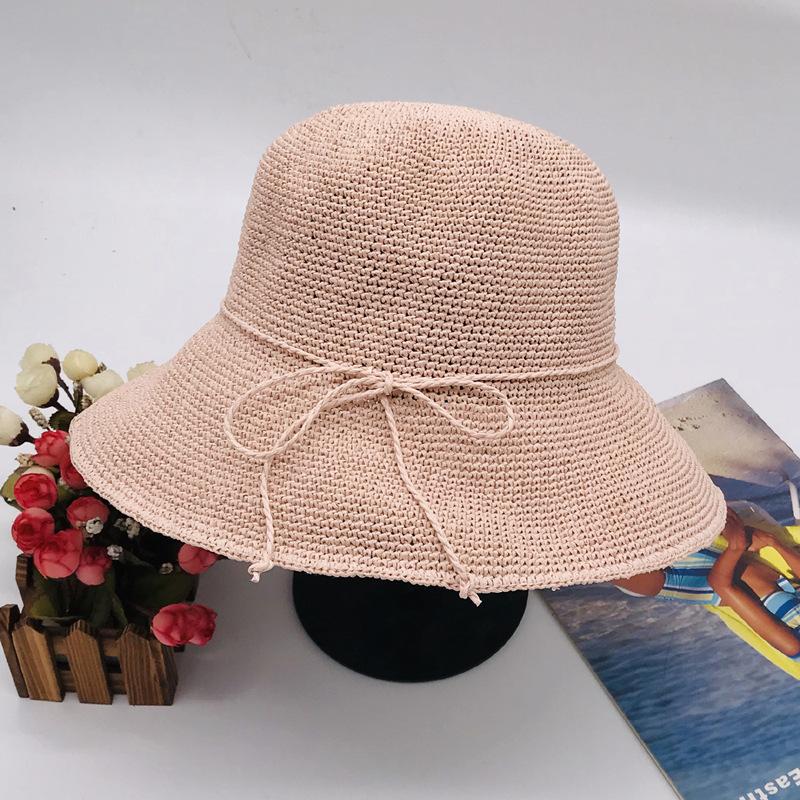 Recommended Handmade Filament Crochet Hat, High-End Monofilament Hat, Women'S Summer Seaside Beach Foldable Straw Hat