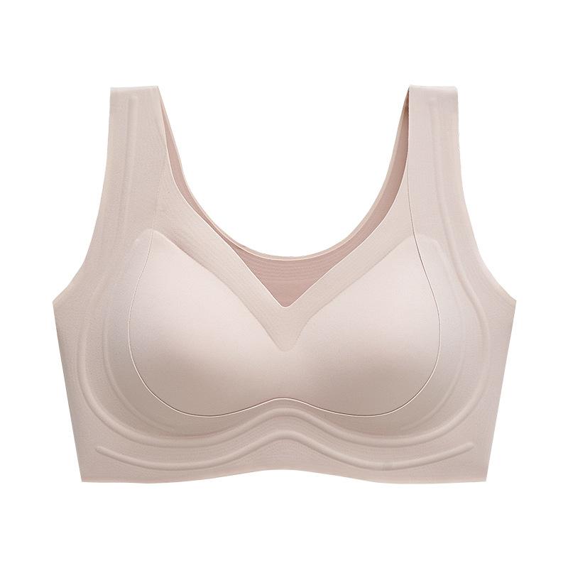 Lift seamless small large anti-sagging bra with double breasts comfortable soft support bra thin