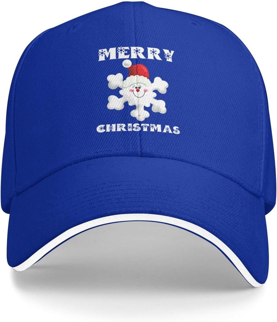 Christmas Puzzle Snowflake Man Baseball Cap Embroidered Polyester Adjustable Summer Outdoor Hat