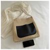Straw large-capacity tote bucket bag women's summer new beach bag shoulder bag