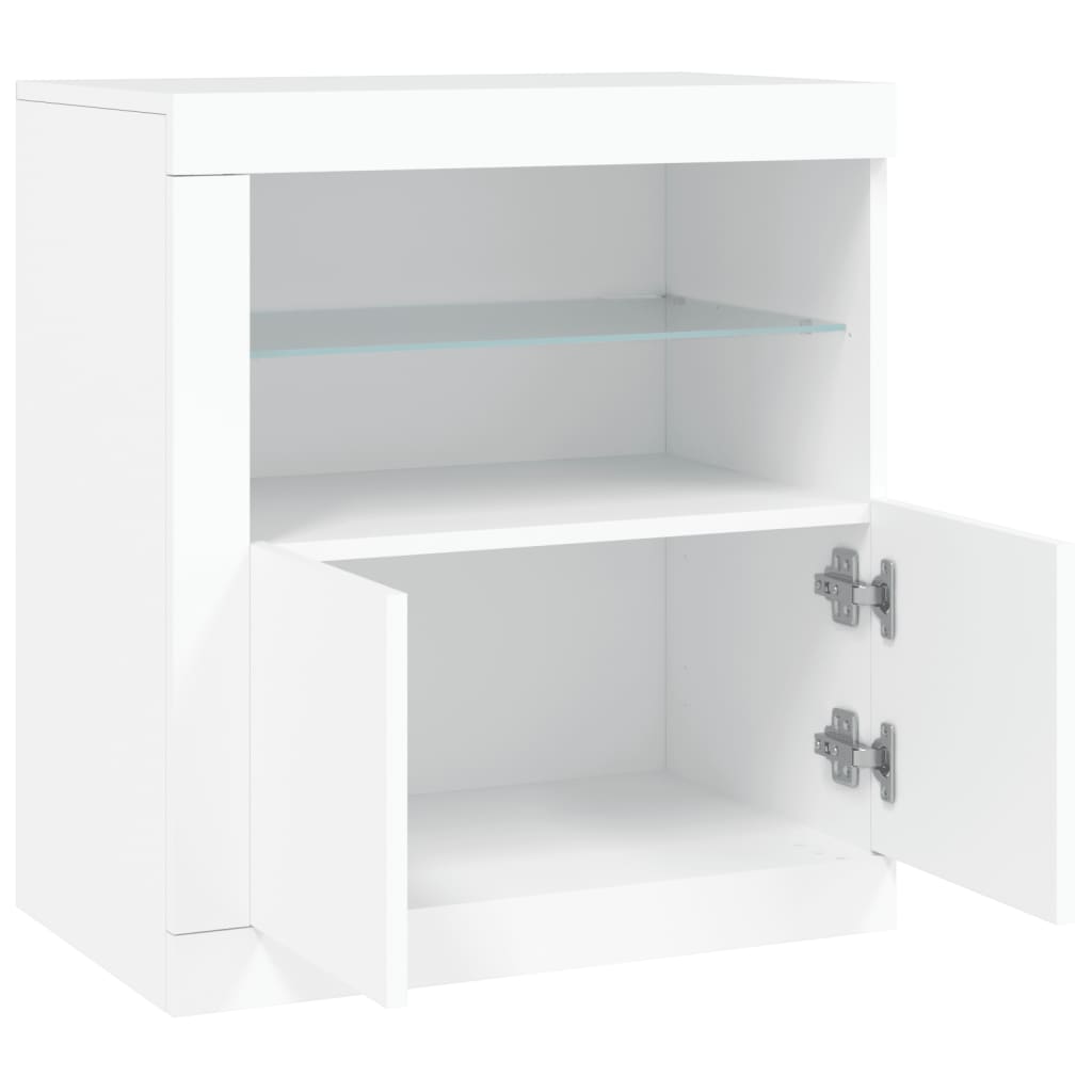 Vidaxl Szafka Z Oświetleniem Led, Biała, 60,5X37X67 Cm