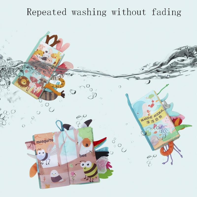 Baby Toy Soft 3D Cloth Book First Book Montessori Infant Early Color Cognitive Educational Toys Learning Basic Life Skills Toys